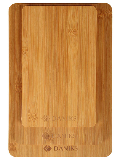 Доска разделочная бамбук, 30х20х1, 27х17х1, 23х14х1 см, 3 шт, прямоугольная, Daniks, CB1118S3B