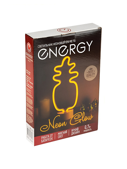 Светильник настольный, 0.7 Вт, Energy, EN-NL 16, 104312, Ананас, 4.5 В, неоновый