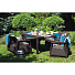 Мебель садовая Corfu Fiesta, стол, 161х95х75 см, 2 кресла, 2 дивана, подушка коричневая, 200 кг, 17198008/КОР - фото 3