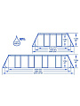 Бассейн каркасный Bestway, 488х244х122 см, Power Steel Rectangular, 56670BW, фильтр-насос, лестница, тент, 11532 л, поплавок-дозатор - фото 10