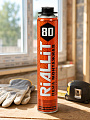 Пена монтажная Profflex, Riallit, профессиональная, 80 л, 850 мл, 1 кг, летняя, 01659