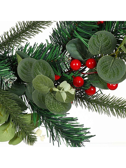 Венок рождественский 45 см, с ягодами, SYHHA-0823001