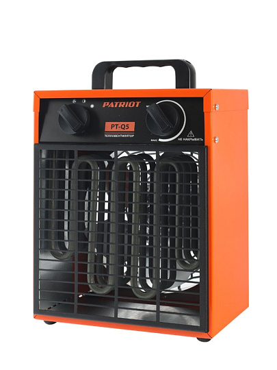 Пушка тепловая электрическая, Patriot, PT-Q 5, 4.5 кВт, 400 м³/ч, ТЭН, 2 режима, квадратная, 633307215