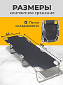 Раскладушка 176х56 см, 160 кг, L020034, жесткая, металл, ткань, черная - фото 2