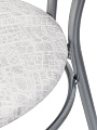 Стул 360х360х450 мм, полимер кожа, мрамор на серебро, сиденье круглое, на металлических ножках, Венский Эконом - фото 5