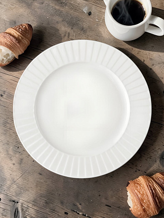 Тарелка десертная, фарфор, 20 см, круглая, Диана, Blue bird, BB-DP20-0101