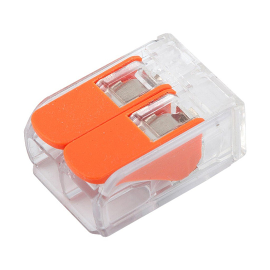 Клемма монтажная, универсальная, 2-проводная, прозрачная, уп. 5 шт, 0.08-4 мм², General Lighting Systems, 800409