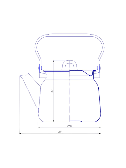 Чайник сталь, эмалированное покрытие, 2.3 л, с кнопкой, Сибирские товары, Лимоны, белый, С2714.3*97