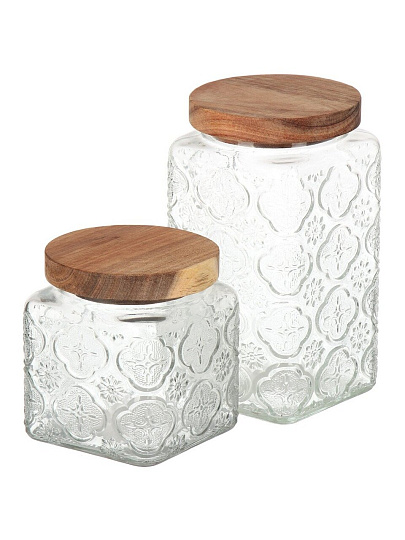 Банка для сыпучих продуктов, стекло, 0.5 л, 9.8х9.8х10.3 см, с крышкой, Восток, Y4-9010