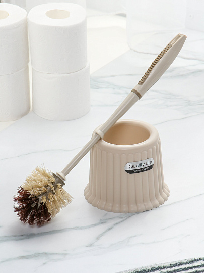 Ерш для туалета напольный, 14х14х43 см, ребристый, в асс, пластик, Y4-11248