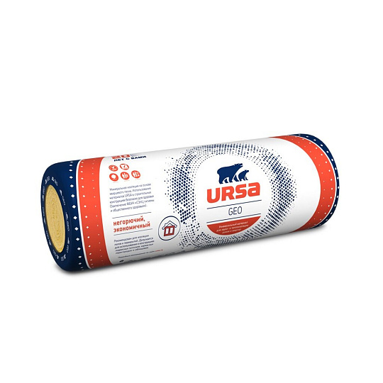Утеплитель Ursa, Лайт GEO, 2 шт, 6.25х1.2х0.05 м, 15, рулон