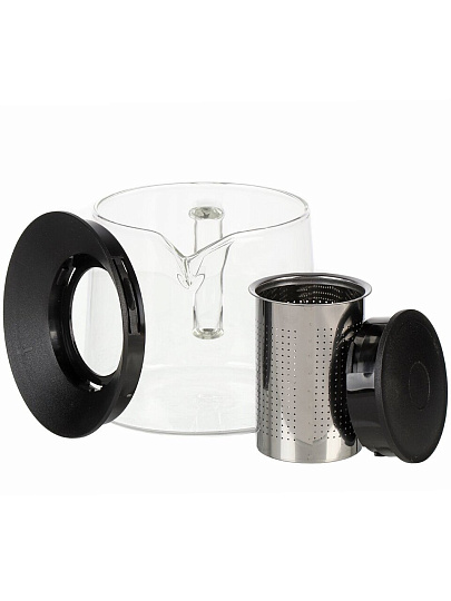 Чайник заварочный стекло, 0.6 л, с ситечком, Mallony, Skandi, 910124