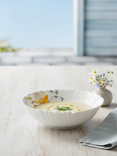 Тарелка суповая, стеклокерамика, 18 см, 0.6 л, фигурная, Весна, МФК, MFK21200