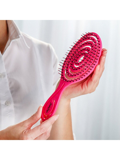 Расческа для волос, изогнутая овал, 70х240х40 мм, Studio style, Релакс, 844179-4558