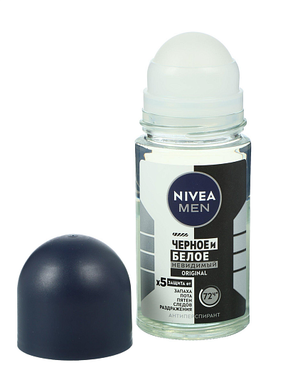 Дезодорант Nivea, Невидимая защита для черного и белого, для мужчин, ролик, 50 мл