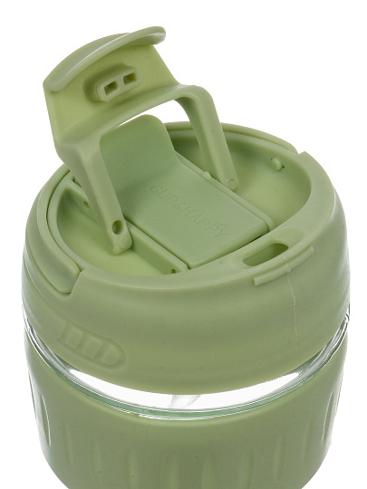 Стакан 350 мл, стекло, Бабл, с трубочкой, в ассортименте, B060523