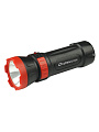 Фонарь ручной, встроенный аккумулятор, Ultraflash, LED3849, зарядка от сети 220 В, пластик, черный, 2 режима, 14931