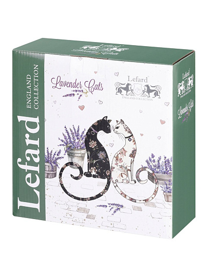 Салатник фарфор, круглый, 17.5х6.5 см, 0.85 л, Лавандовые коты, Lefard, 425-168