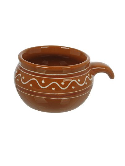 Кокотница керамика, 9х6 см, 0.3 л, круглая, Псковский Гончар, Орнамент, ПГ022-00087870