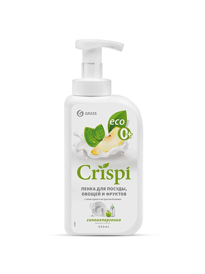 Средство для мытья посуды Grass, Crispi с соком груши и экстрактом базилика, 550 мл