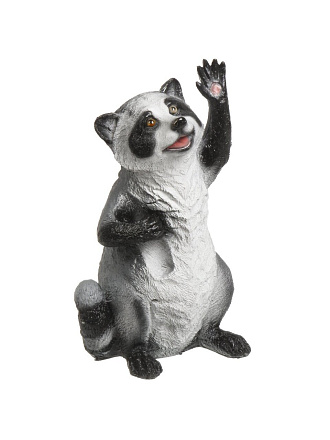 Фигурка садовая Енот новый, 19х15х32 см, полистоун, f870, серая