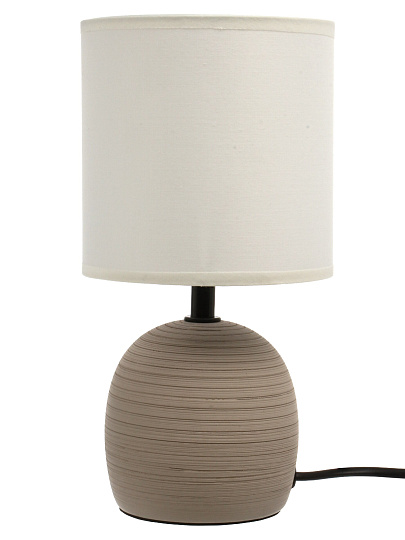 Светильник настольный E14, 40 Вт, коричневый, абажур белый, Rivoli, Sheron, 7044-503, керамика