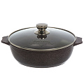 Жаровня алюминий, 28 см, 4 л, антипригарное покрытие, Мечта, Premium violet, 34904, с крышкой - фото 3