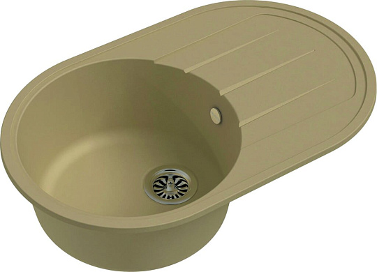 Мойка кварц Elegant R50F 1-чаша+ крыло 752*470мм бежевый, EWIGSTEIN