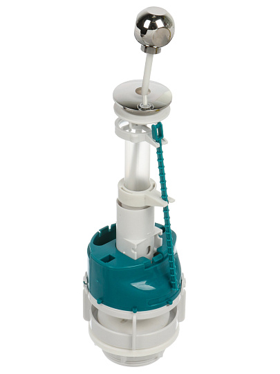 Клапан для бачка унитаза пластик, штоковый, хром, сливной, Инкоэр, СБа-А Р