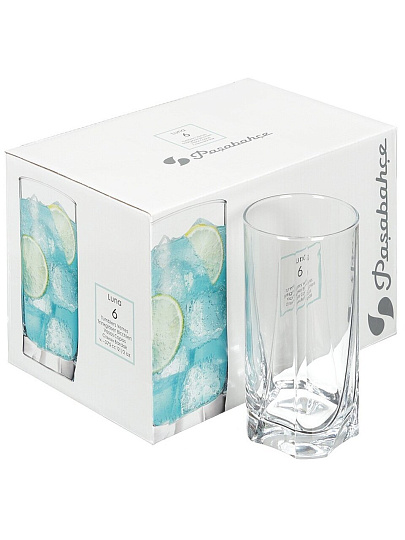 Стакан 390 мл, стекло, 6 шт, Pasabahce, Luna, 42358B