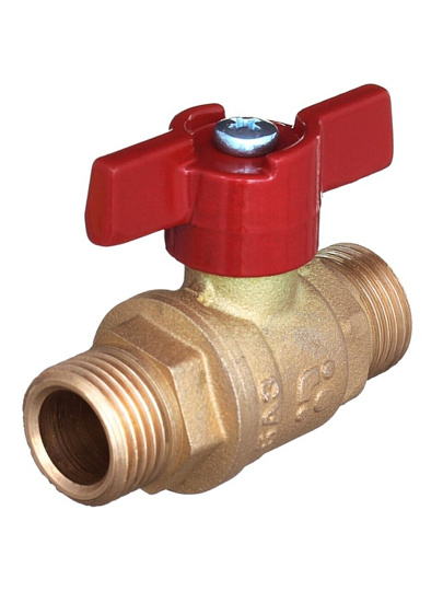 Кран для воды, 1", ш-ш, ручка-бабочка, БАЗ