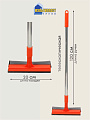 Швабра-окномойка 120х20 см, черная, телескопическая ручка, Мультипласт, Н99-WR017 - фото 2