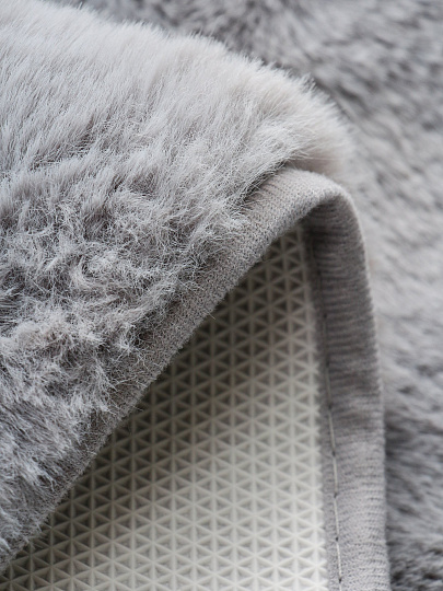 Коврик интерьерный 0.8х1.2 м, Silvano, прямоугольный, серый, искусственный мех, Y4-11721