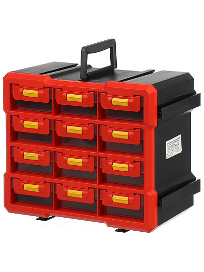 Ящик-органайзер для инструмента, 30х25х16 см, пластик, Bartex, 06448, 12 ячеек, 27803550366