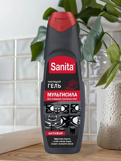 Чистящее средство для кухни, Sanita, Антижир Мультисила, гель, 500 мл