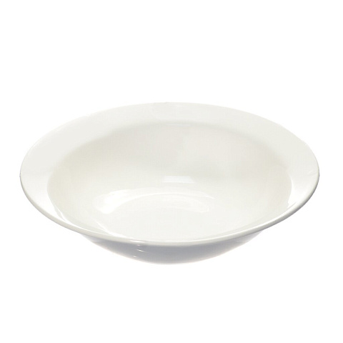 Тарелка суповая, керамика, 17.5 см, круглая, Белая, Кубаньфарфор