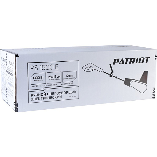 Снегоуборщик электрический, Patriot, PS 1500 E, 1.3 кВт, 63х22 см