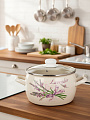 Кастрюля эмалированная сталь, 3.5 л, крышка стекло, полусфера, ЛЗЭП, Лаванда, С-4213САП2/4Жм, индукция - фото 2