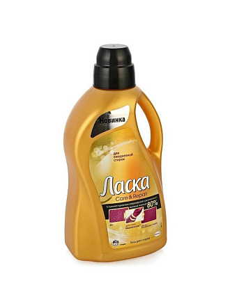 Гель для стирки Ласка, 1 л, универсальный, Уход и восстановление