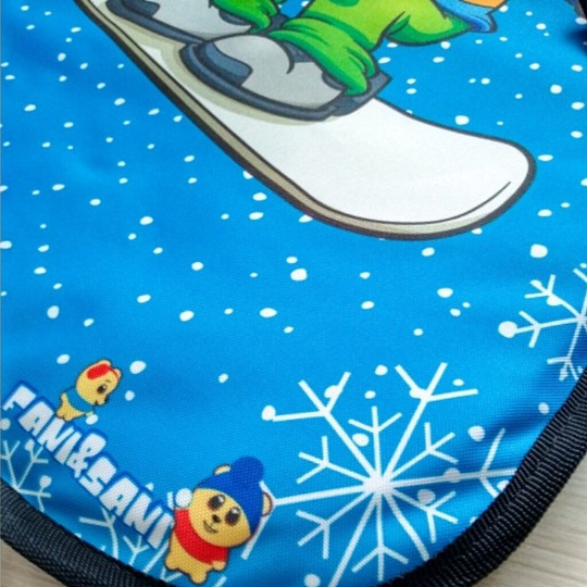 Ледянка оксфорд, ПВХ, прямоугольная, 60х45 см, с ручками, синяя, Fani Sani, Сноубордист, 81051