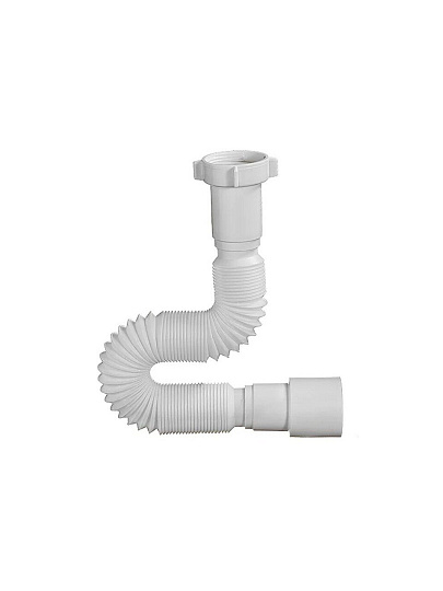 Гофра для сифона 2400 мм, 1 1/2&quot;х40/50, полипропилен, с гайкой, Orio, АС-10133