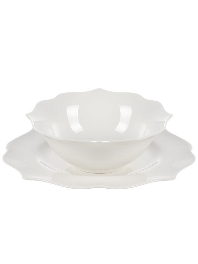 Салатник фарфор, фигурный, 15х5 см, 0.4 л, Belle, 0850075