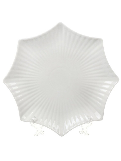Блюдо керамика, фигурное, 30 см, белое, Грейс, Daniks, Y6-6004