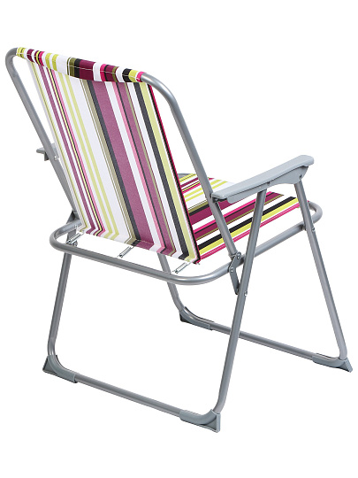Кресло складное 47х52х74 см, Яркая полоска, ткань, полиэстер, 100 кг
