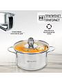 Кастрюля нержавеющая сталь, 1 л, крышка стекло, Daniks, GS-01311-14CA/SD-514, индукция - фото 9