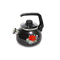 Чайник Северсталь 4с209я Красный цветок эмалированный, со свистком, 3 л, в ассортименте