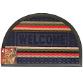 Коврик грязезащитный, 40х60 см, полукруглый, резина, с ковролином, Comfort Welcome, Vortex, 22385