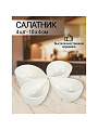 Салатник керамика, круглый, 4 шт, 10х4 см, 40х8 см, с бамбуковой подставкой, Y4-5362