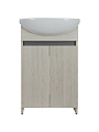 Тумба Doratiz, Бора-бора 50, напольная, под умывальник Браво 50, 50 600х470х83, графит/светлый дуб, 9912.015 - фото 2