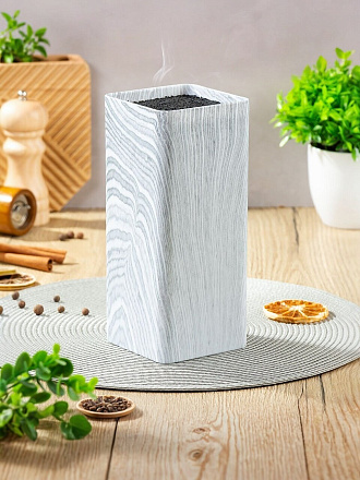 Подставка для ножей, пластик, прямоугольная, 11х11х22 см, в ассортименте, Y4-2755